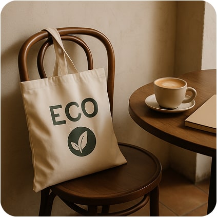 bag on the chair